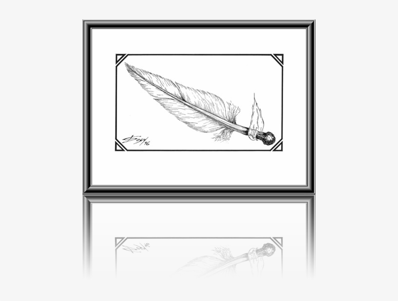 Matchbox Feather - - Drawing, transparent png #1747432