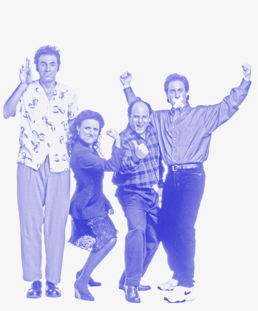 Blue Seinfeld Cast - Seinfeld Cast / Jerry Seinfeld 8 X 10 Glossy Photo, transparent png #1747539