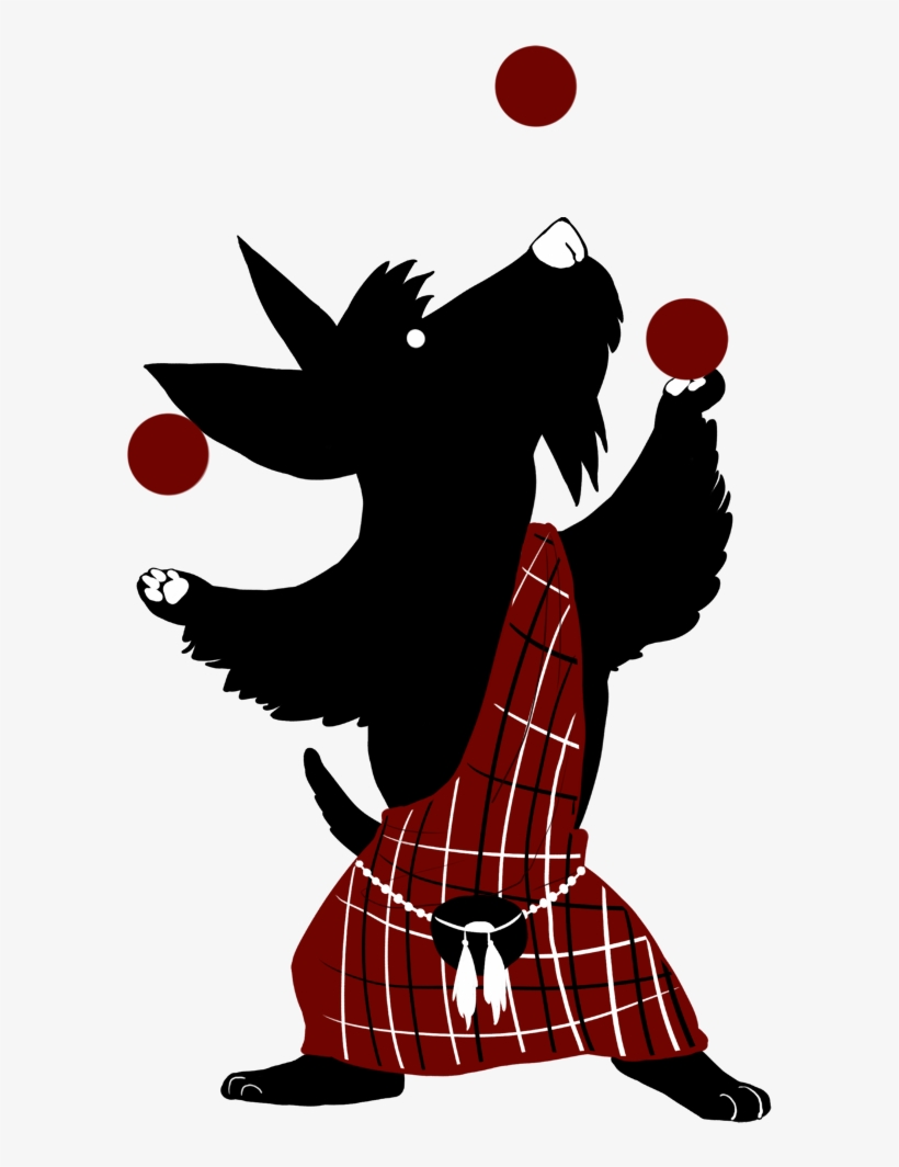 Juggling Scottie - T-shirt, transparent png #1747882