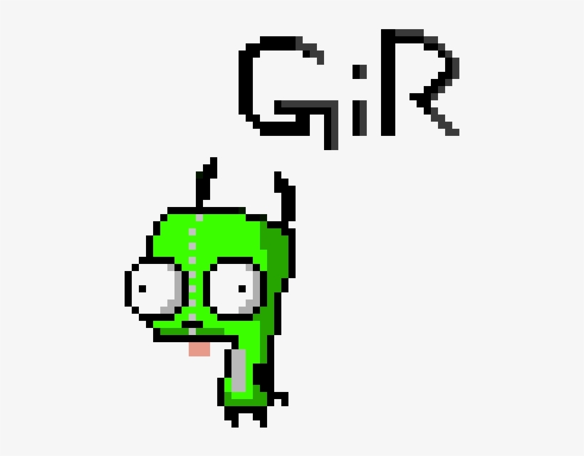 Gir From Invader Zim - Minecraft Pixel Invader Zim, transparent png #1748014