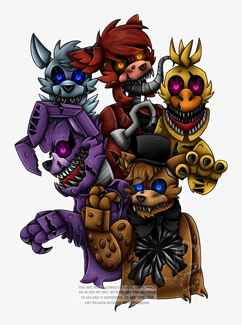 Vector Stock Drawing Time Twisted Twisted Ones Fnaf Animatronics