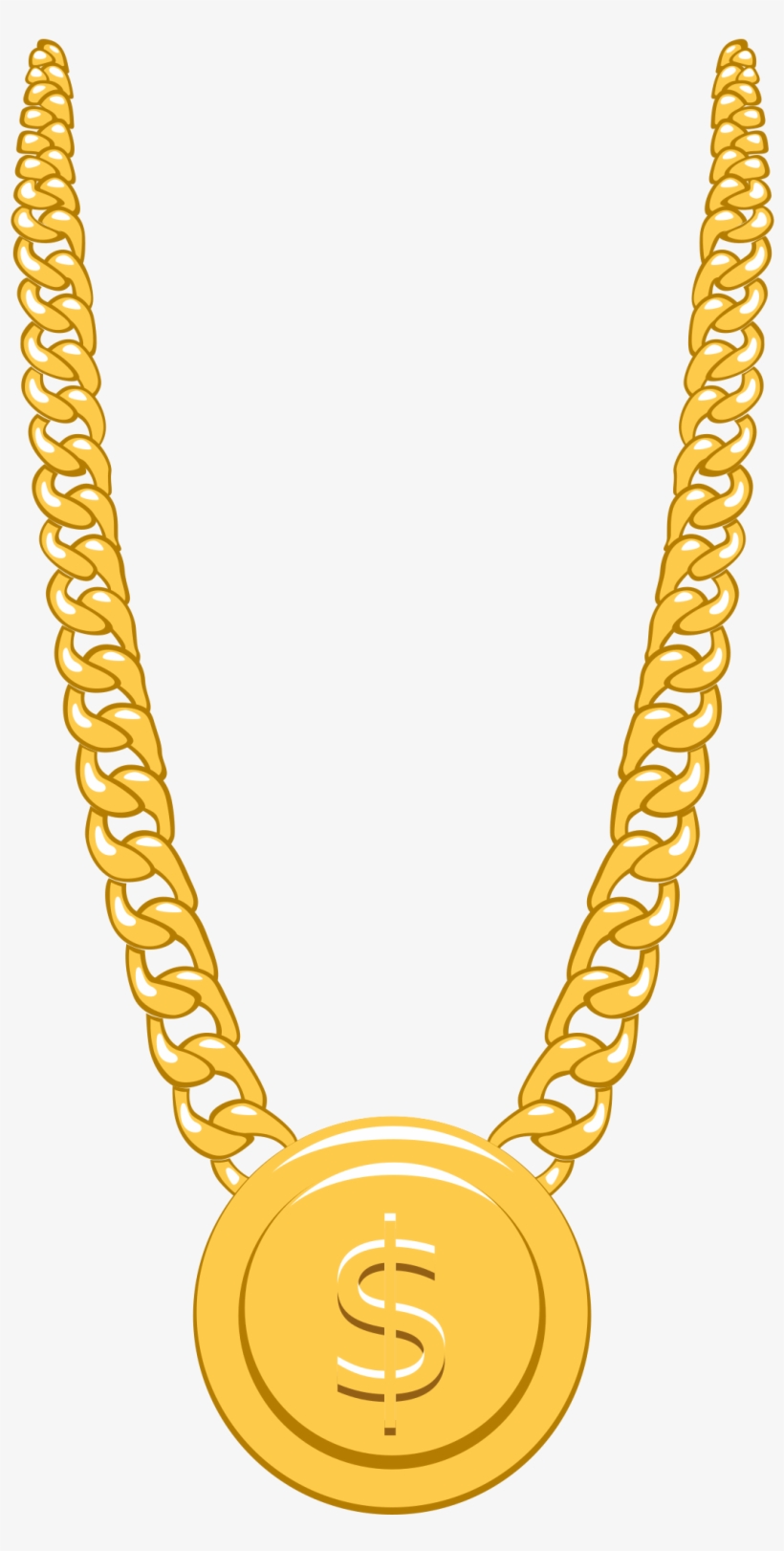 Gold Chain With Pendant Sticker - Chain, transparent png #1749136