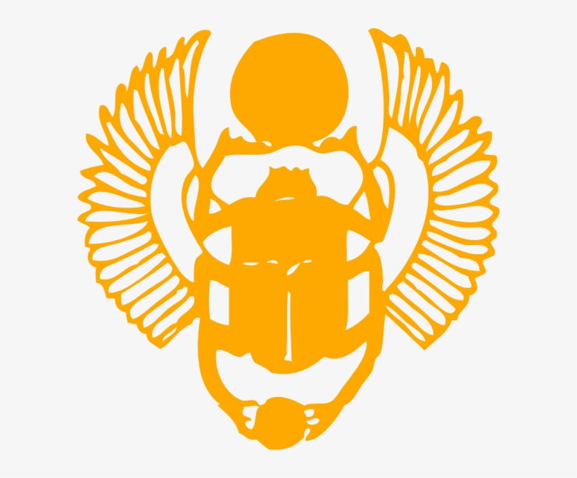 Gold Scarab-0 - Escarabajo Egipcio Tatuaje Dibujo, transparent png #1749441