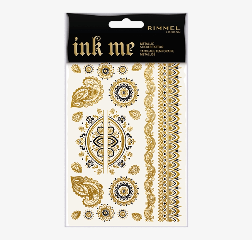 Ink Me Sticker Tattoos - Tatuajes Dorados Rimmel London, transparent png #1749524