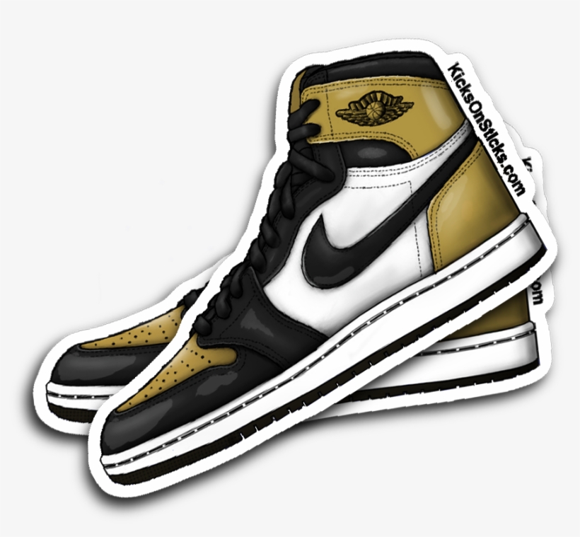 Air Jordan 1 Retro High Og Nrg Gold Toe Mens, transparent png #1749774