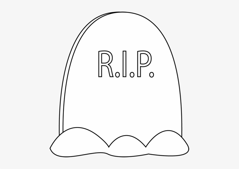 Tombstone Clipart Black And White, transparent png #1750106
