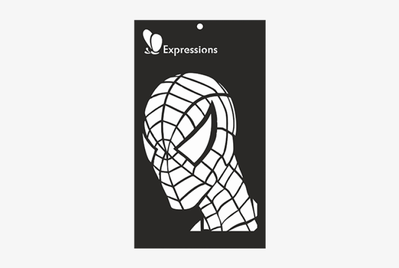 Expressions Craft Stencils Spiderman Mask - Spiderman Drawing Easy Arts, transparent png #1750215