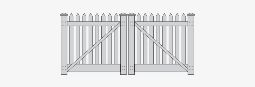 Double Gate - Picket Fence, transparent png #1750448