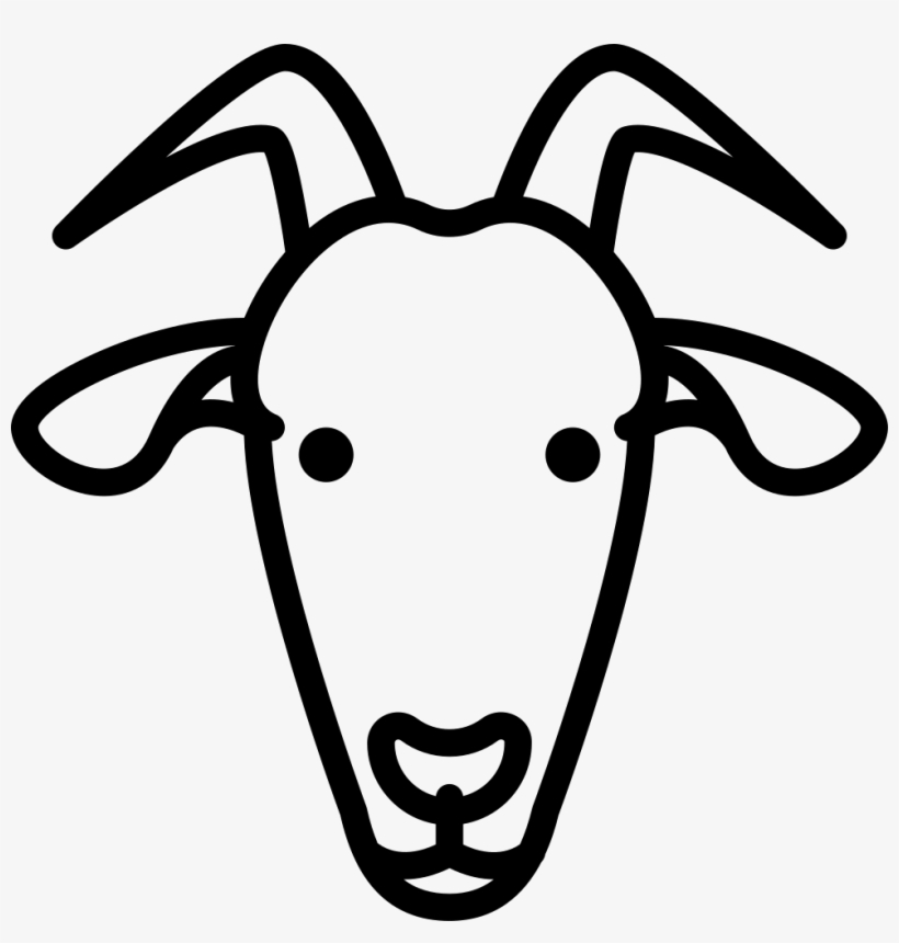 Goat Head - - Goat Head Outline, transparent png #1750526