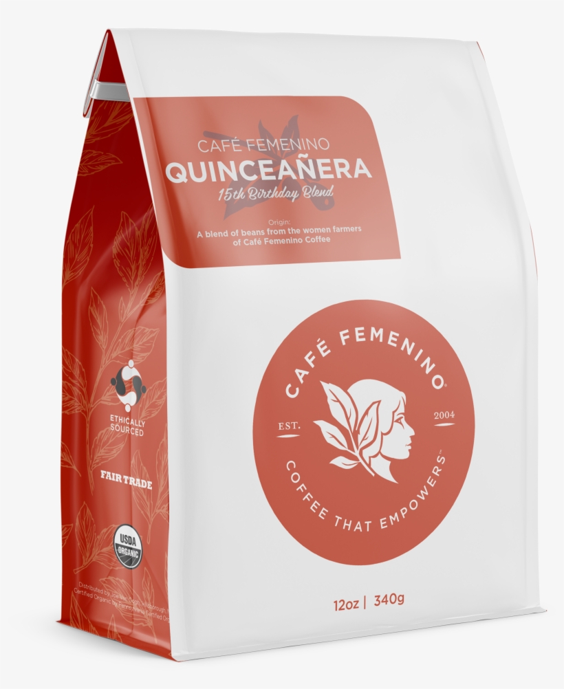 Cafe Femenino Quinceanera Birthday Anniversary Blend - Coffee, transparent png #1750890