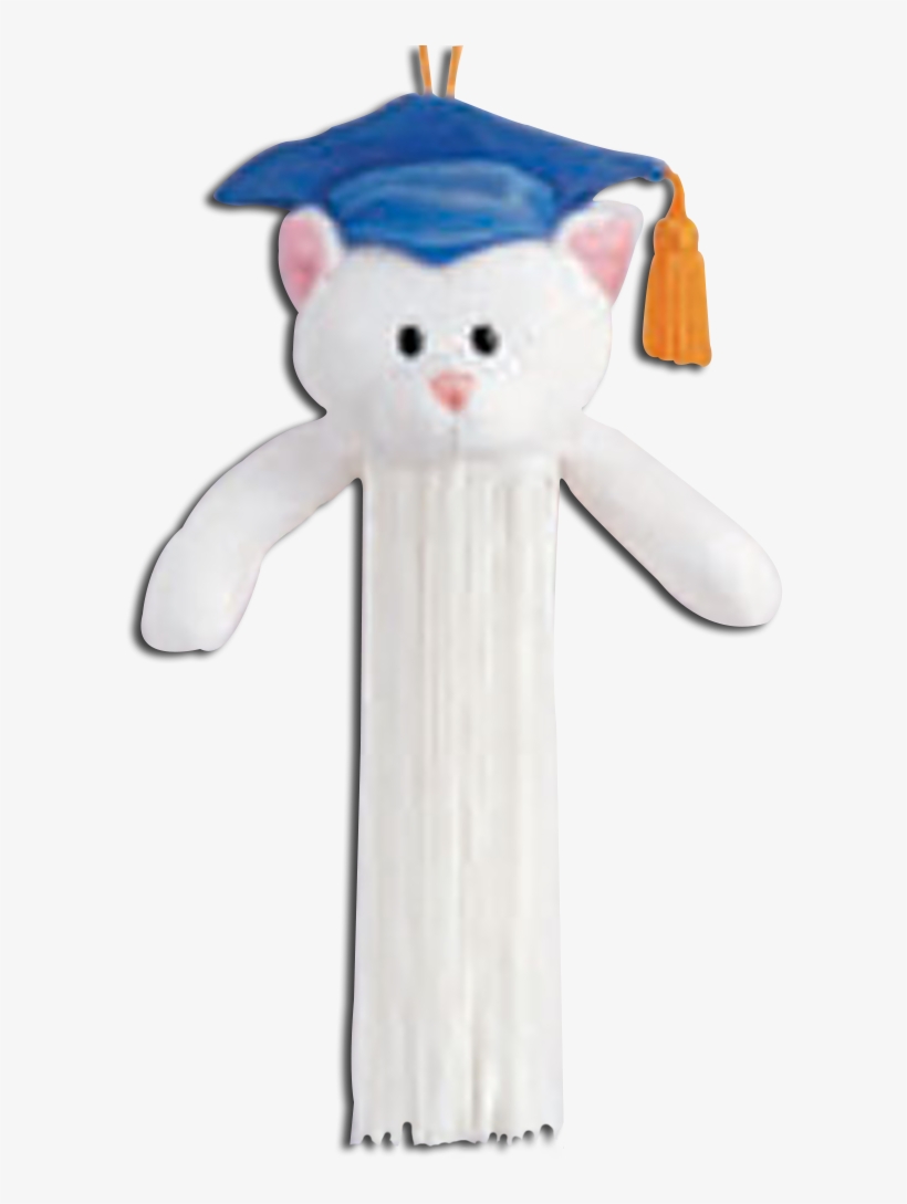 Gund Graduation Tassel White Kitty Cat Wearing A Blue - Tassel, transparent png #1750934