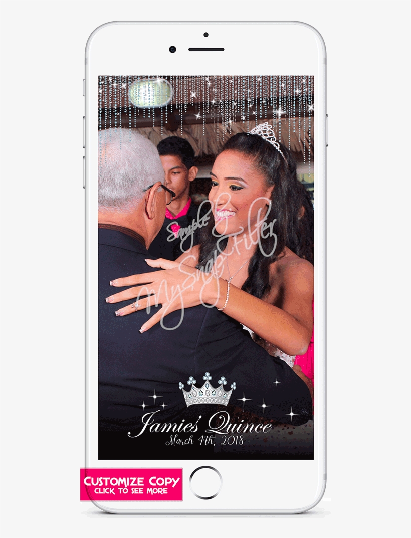 Quinceanera Elegant Birthday Snapchat Filter, transparent png #1750987