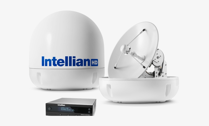 How Does A Marine Satellite Dish Work - Intellian - S6hd, 3 Sat Directv System, 24" Dish, transparent png #1751193