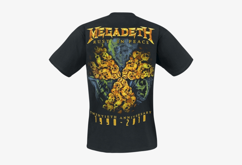 Rust In Peace Men T-shirt Black 100% Cotton Megadeth - Amon Amarth Guardians Of Asgaard T Shirt, transparent png #1751808