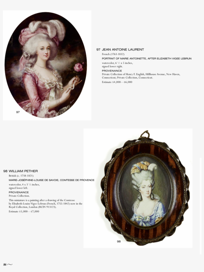 97 Jean Antoine Laurent French 1763-1832 Portrait Of - Portrait Of Marie Antoinette, transparent png #1751883