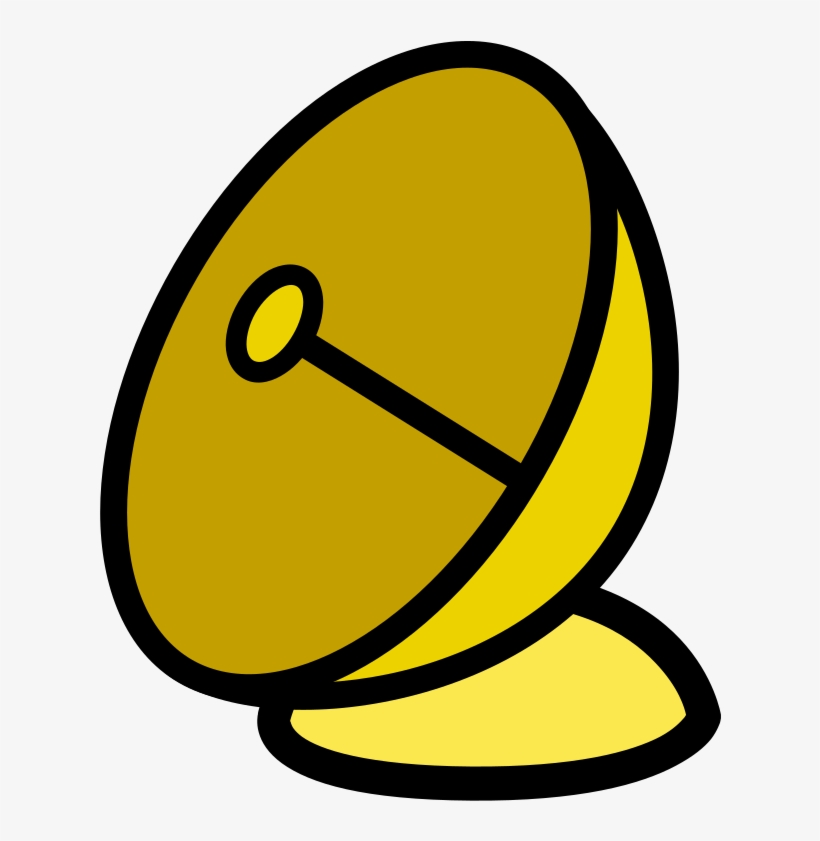 Satellite, Flat, Icon, Cartoon, Dish, Antenna, Signal - Parabolic Antenna, transparent png #1752045