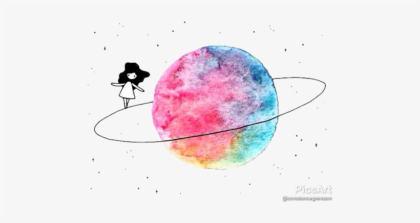 Inspiring Image Beautiful, Cool, Famous, Galaxy, Girl - Dibujos Con Acuarelas Faciles, transparent png #1752679