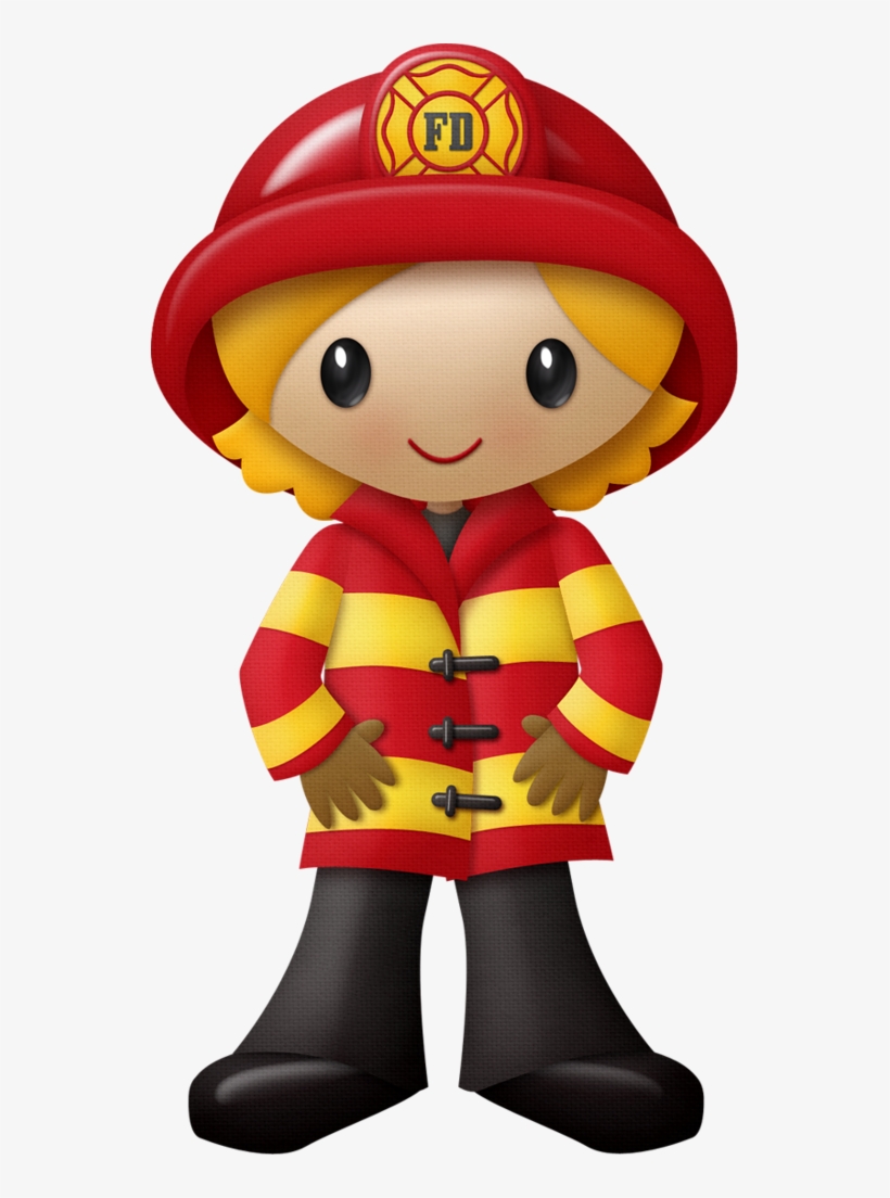 Blonde Haired Firegirl Firefighter Clipart, Paint Shop, - Fireman Clip Art, transparent png #1753031