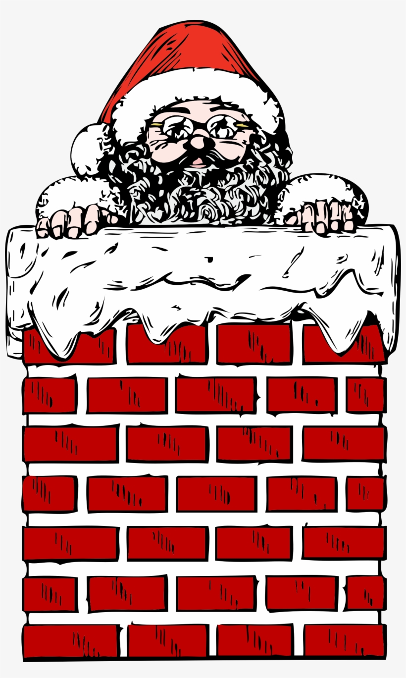 This Free Icons Png Design Of Santa In A Chimney, transparent png #1753289
