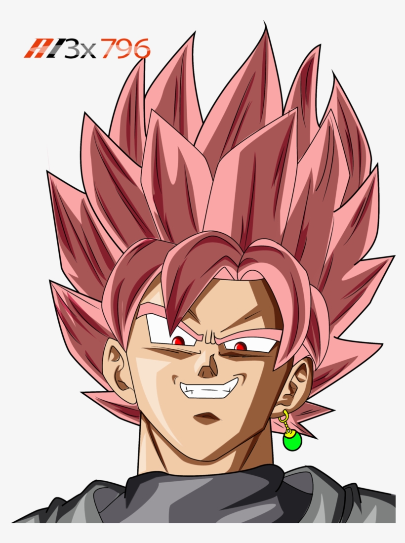 Png Goku Hair - Goku Black Pink Hair, transparent png #1753548