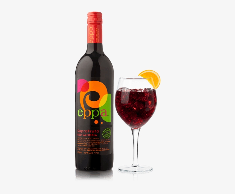 Thumb Epp Productphoto Bottlewithglass-300x600 - Eppa Supra Fruta White Sangria - 750 Ml Bottle, transparent png #1754207