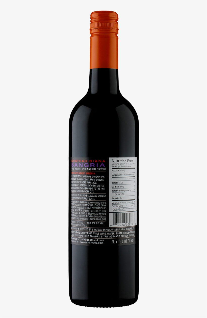 Picture Of Chateau Diana Sangria - Chateau Diana, transparent png #1754387