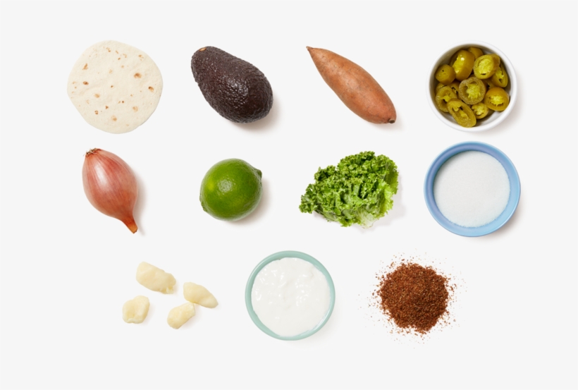 Roasted Sweet Potato Quesadillas With Avocado Crema - Tostada, transparent png #1755522