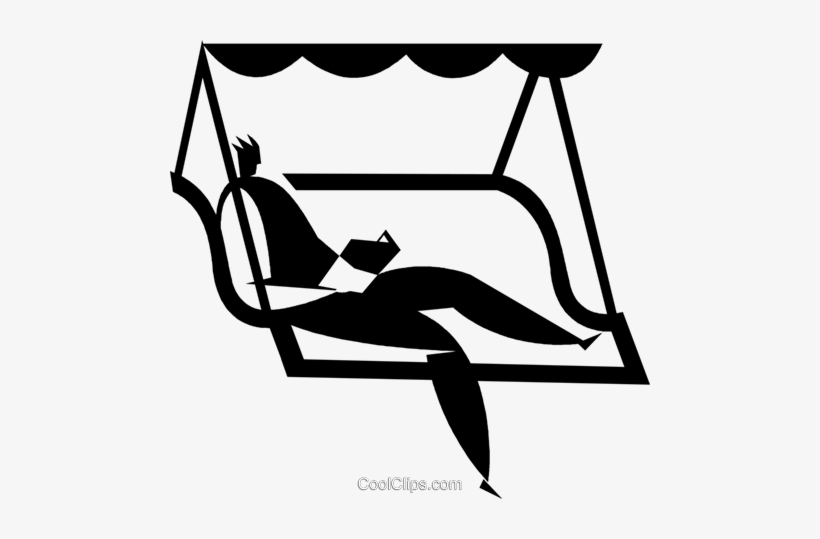 Person Relaxing On A Swing Chair Royalty Free Vector - Illustration, transparent png #1755769