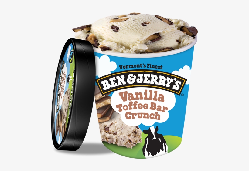 Vanilla Toffee Bar Crunch Ice Cream, Pint - Ben And Jerry's New York Super Fudge Chunk, transparent png #1755926