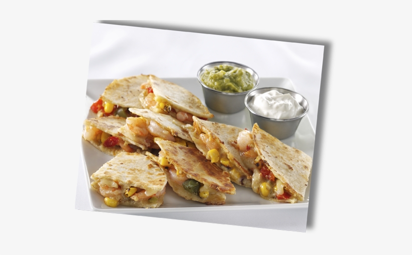 Shrimp Quesadilla Plated - Food, transparent png #1755997