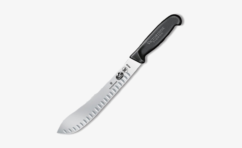 Victorinox 47638 Granton Edge Image - Swiss Army 8-in Fibrox Curved Breaking Knife, transparent png #1755998