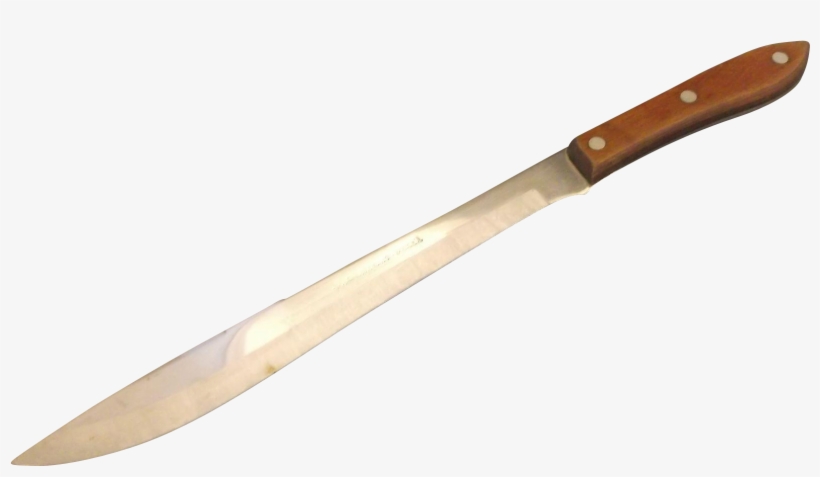 Interpur Japan Stainless Steel Carving Butcher Knife - Long Handle Knife, transparent png #1756196