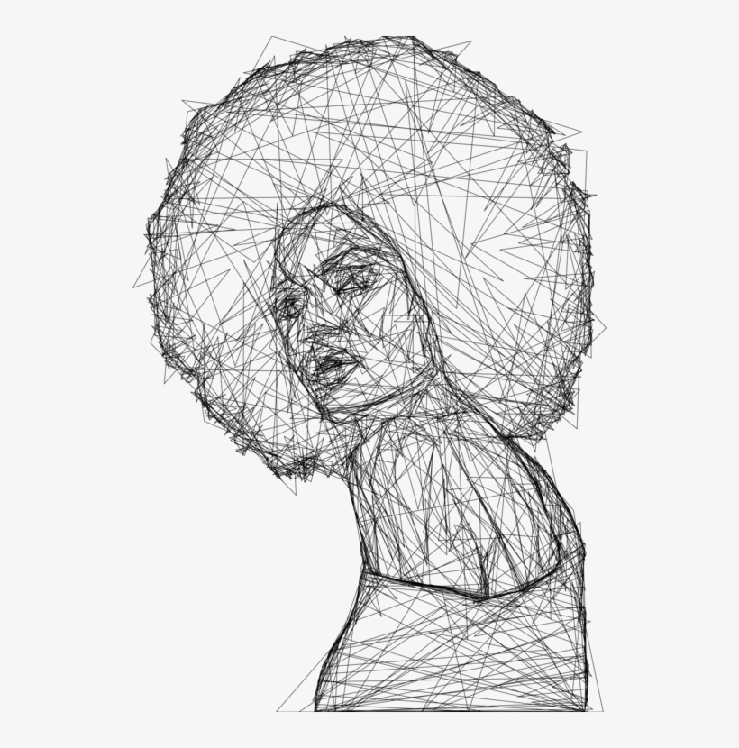 Line Art Abstract Art Art Museum Comics - Line Drawing Black Woman, transparent png #1756346