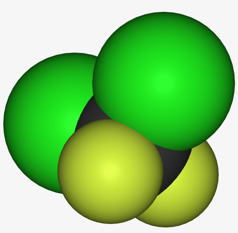 Dichlorodifluoromethane 3d Vdw - Freon Molecule, transparent png #1756739