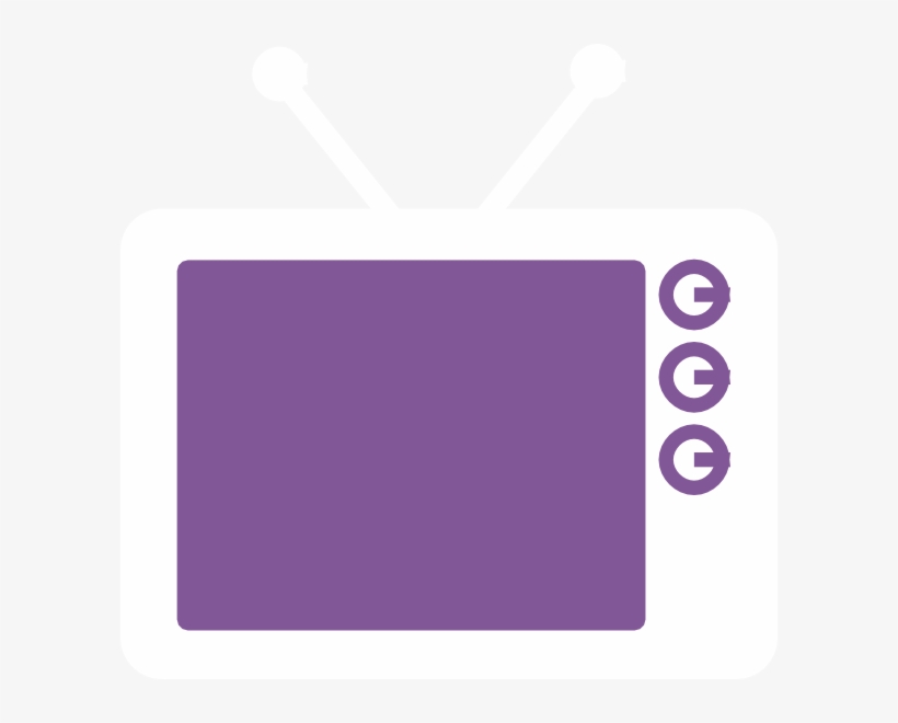 White Purple Tv Clipart Png For Web, transparent png #1756875