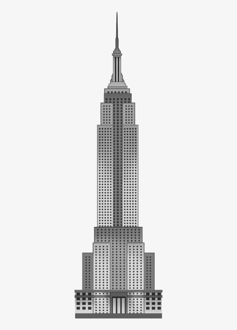 Empire State Building Silhouette Png - Skyscraper, transparent png #1756963