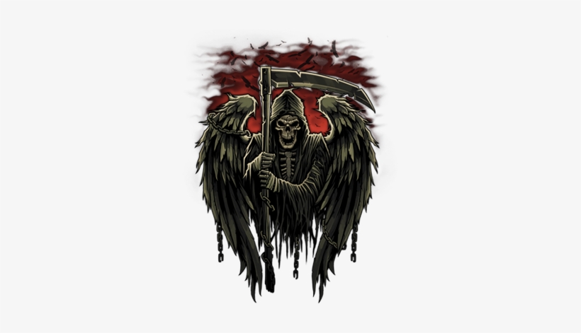 Grim Reaper Death Dealer Dead Scary Scythe Skull Free - Grim Reaper Scythe Skeleton The Angel Of Death Hooded, transparent png #1758762