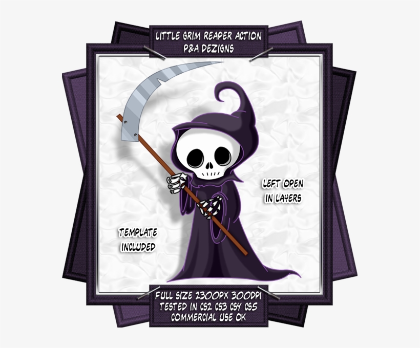 Everyone Loves A Little Grim Reaper, With His Cute - Cute Cartoon Grim Reaper, transparent png #1758949