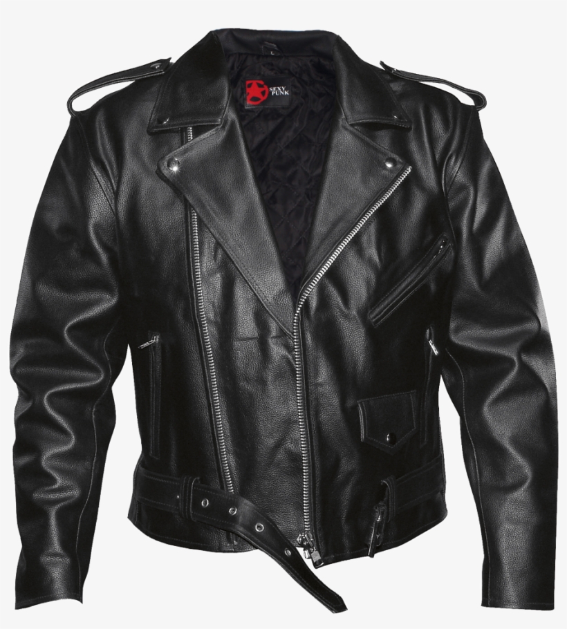 Black Biker Leather Jacket Png Image Background - Milwaukee Leather Jacket, transparent png #1759095