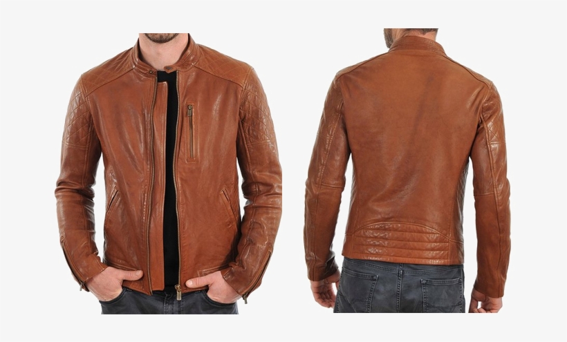 Motorcycle Leather Jacket Png Image - Brown Leather Jacket Men Motorcycle, transparent png #1759322
