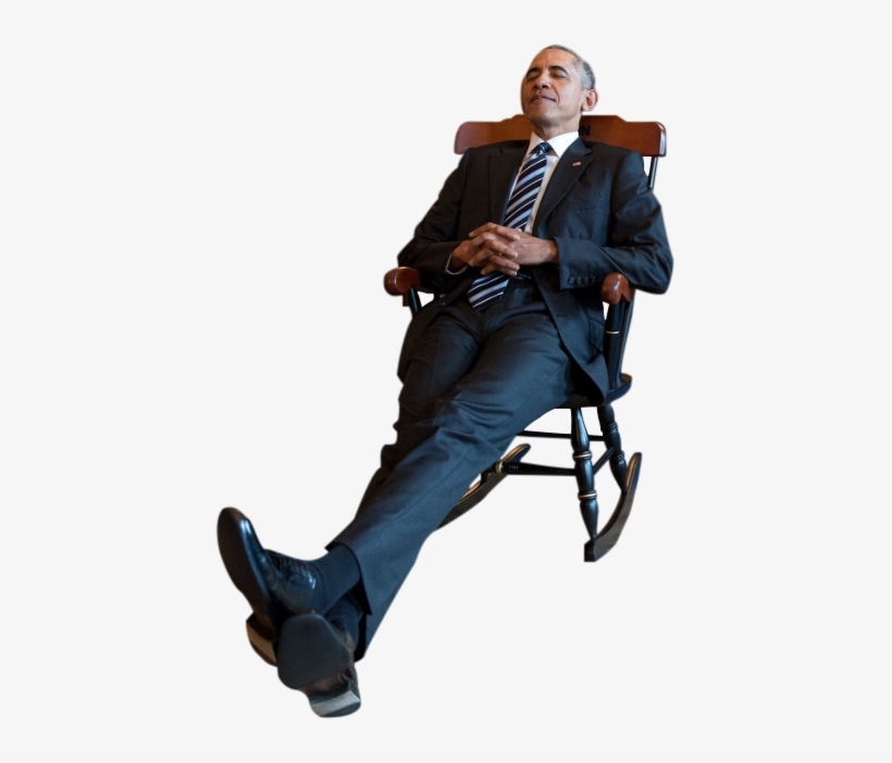 Personpresident Obama On A Rocking Chair - Man In Rocking Chair, transparent png #1759575