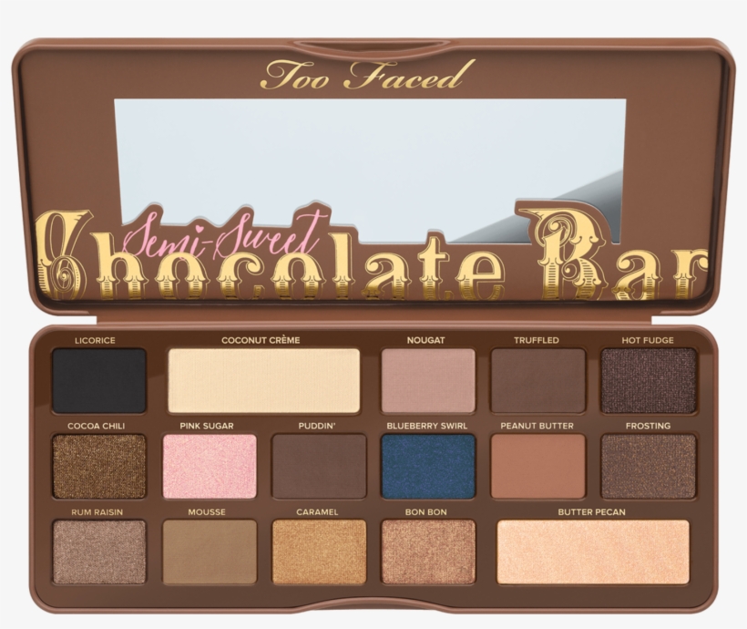Too Faced Semi Sweet Chocolate Bar Eyeshadow Palette, - Too Faced - Semi-sweet Chocolate Bar Eye Shadow Collection, transparent png #1759721