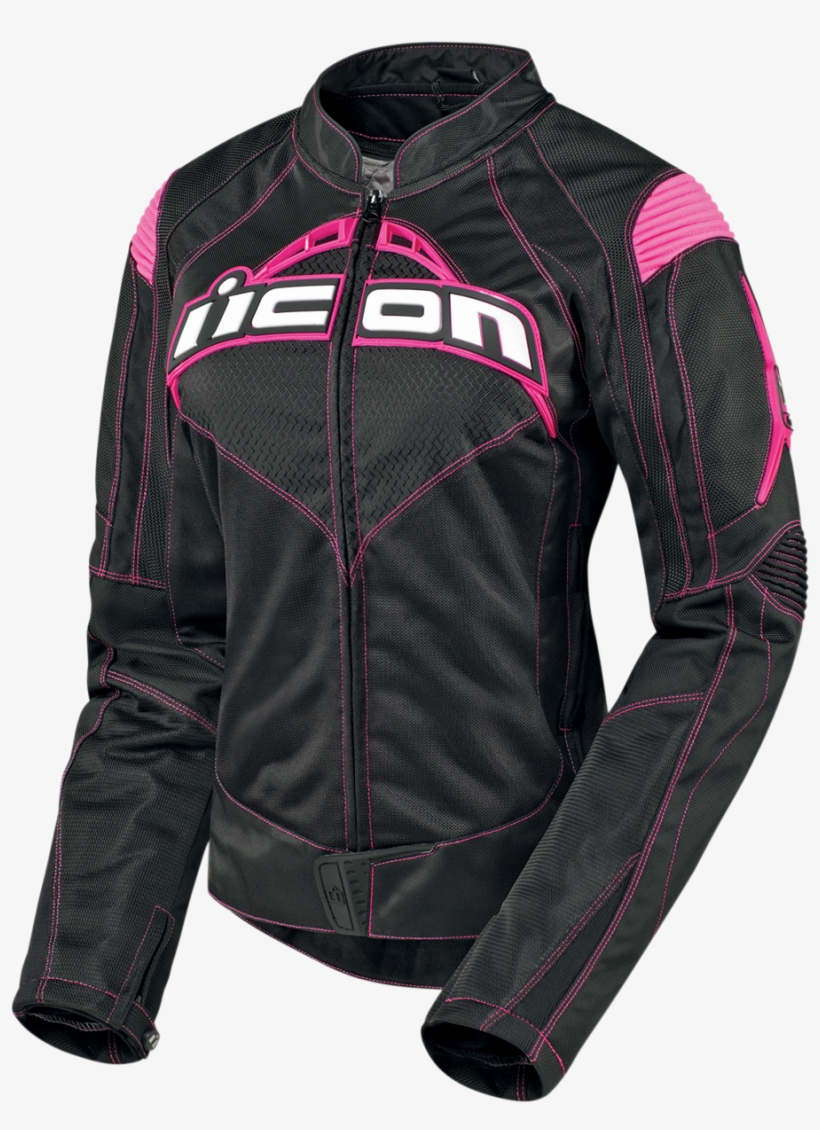 Bike Helmet Png Jacket - Pink And Black Women Motorcycle Jacket, transparent png #1759825