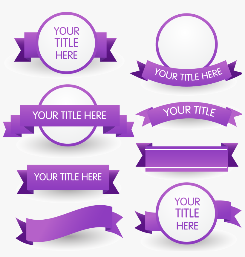 Violet Banner Png Image With Transparent Background - Ribbon Free Vector Orange, transparent png #1760273