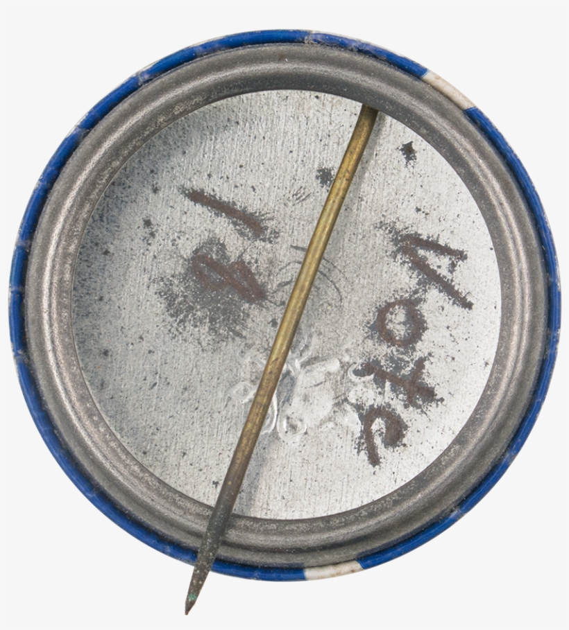 Blue Over Red Lines Vote Button Back Art Button Museum - Wall Clock, transparent png #1760494