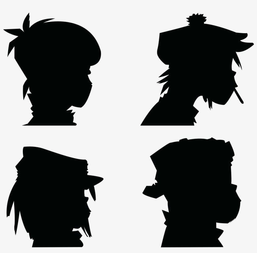 I Was Bored - Gorillaz Demon Days Black And White, transparent png #1760667