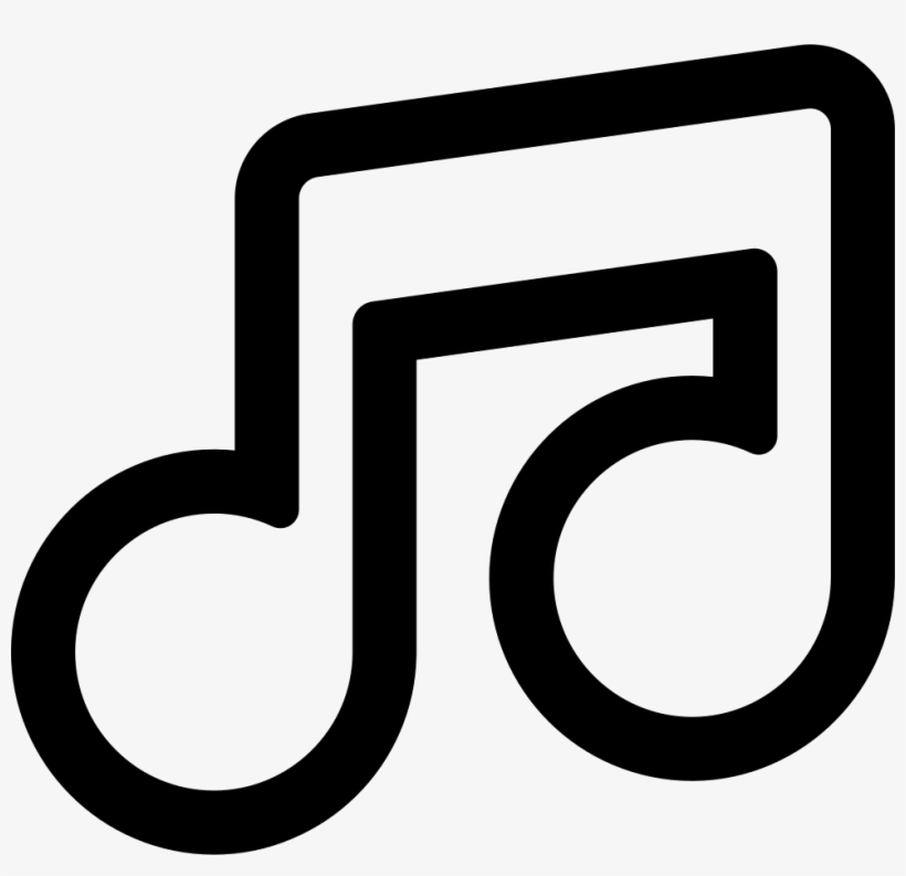 Music Note Outline - Music Note Outline Png, transparent png #1760668