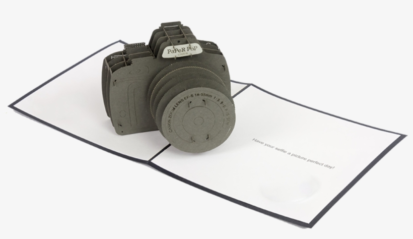 Slr Camera With Picture Frame - Camera Pop Up Card Template, transparent png #1760856