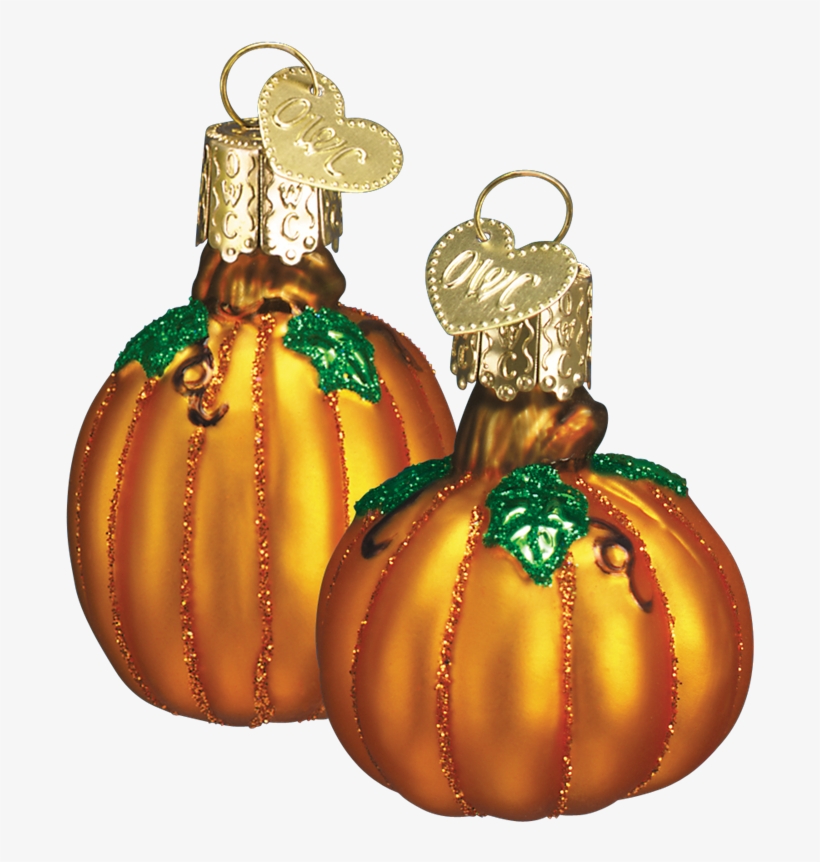 Miniature Pumpkin Ornaments - Pumpkin Christmas Ornaments, transparent png #1760932