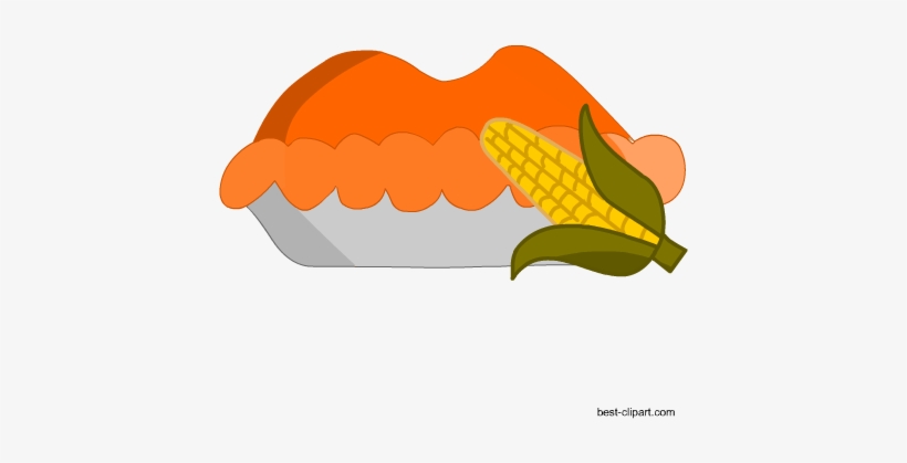 Thanksgiving Pumpkin Pie And Corn Clip Art - Pumpkin Pie, transparent png #1761231